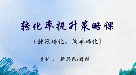 淘寶精品課第五章：新思路轉(zhuǎn)化率提升策略課&nbsp;