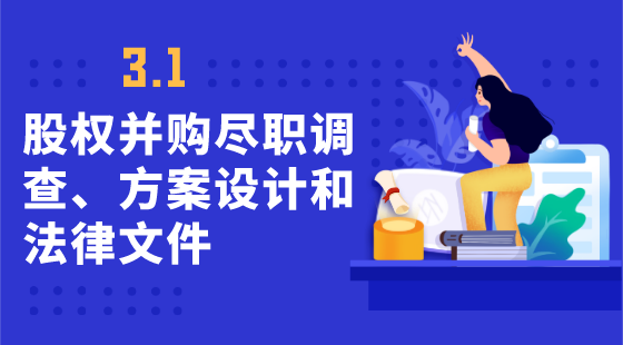 3.1股權(quán)并購盡職調(diào)查、方案設(shè)計(jì)和法律文件